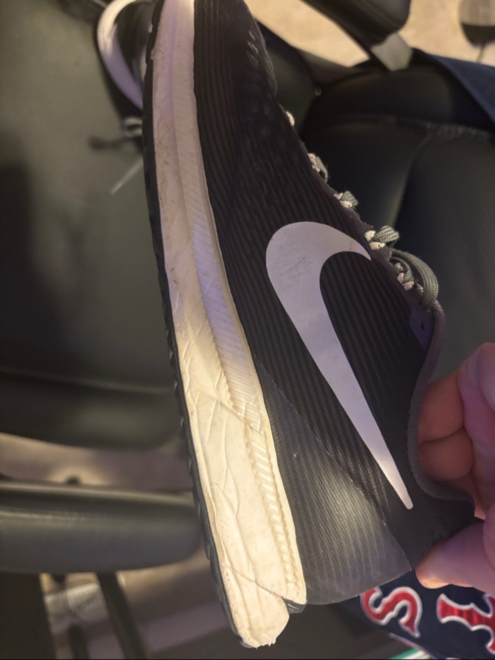 Nike Gray Athletic Sneakers with White Swoosh - Picture 6 of 8